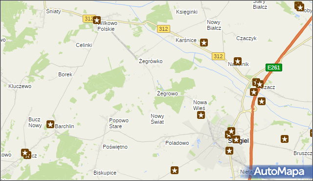 mapa Żegrowo, Żegrowo na mapie Targeo