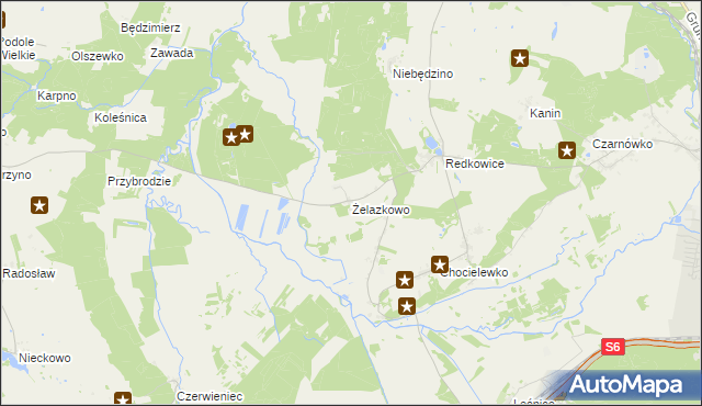 mapa Żelazkowo gmina Nowa Wieś Lęborska, Żelazkowo gmina Nowa Wieś Lęborska na mapie Targeo