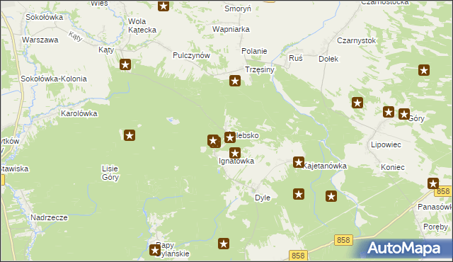 mapa Żelebsko, Żelebsko na mapie Targeo