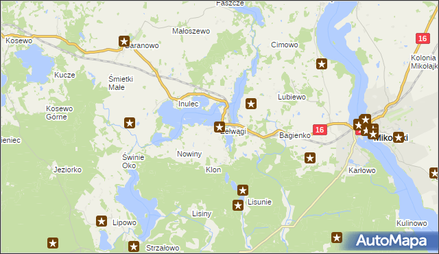mapa Zełwągi, Zełwągi na mapie Targeo
