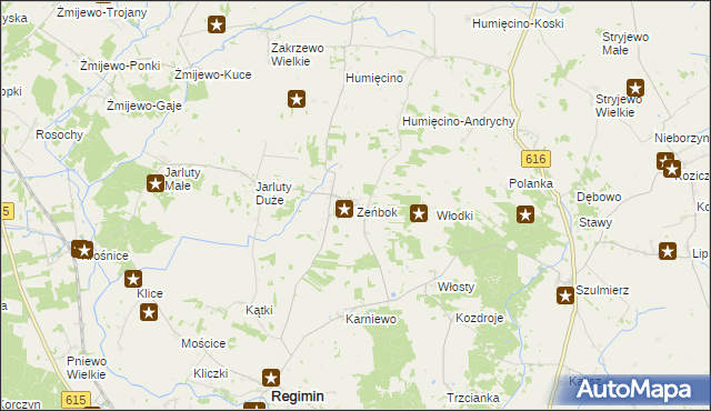 mapa Zeńbok, Zeńbok na mapie Targeo