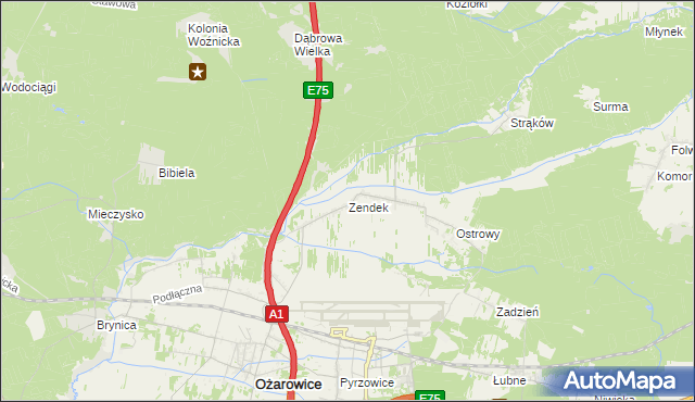 mapa Zendek, Zendek na mapie Targeo