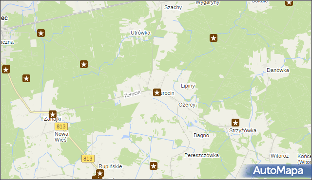 mapa Żerocin, Żerocin na mapie Targeo