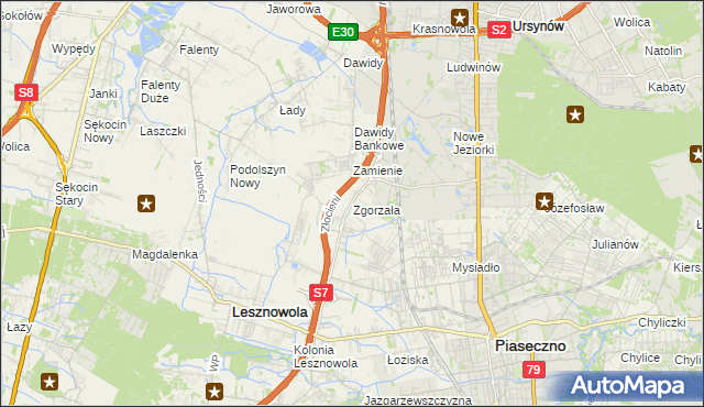 mapa Zgorzała, Zgorzała na mapie Targeo