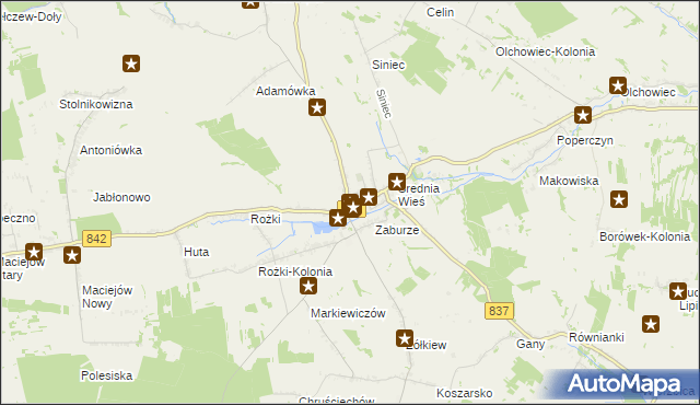 mapa Żółkiewka-Osada, Żółkiewka-Osada na mapie Targeo