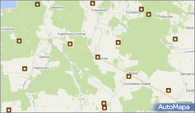 mapa Żuków gmina Włodawa, Żuków gmina Włodawa na mapie Targeo