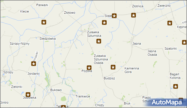 mapa Żuławka Sztumska Osada, Żuławka Sztumska Osada na mapie Targeo