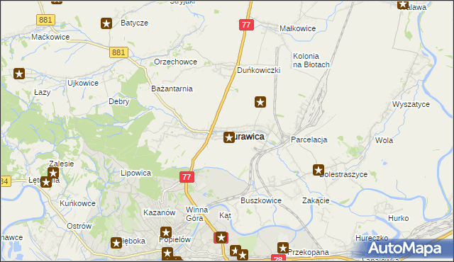 mapa Żurawica powiat przemyski, Żurawica powiat przemyski na mapie Targeo