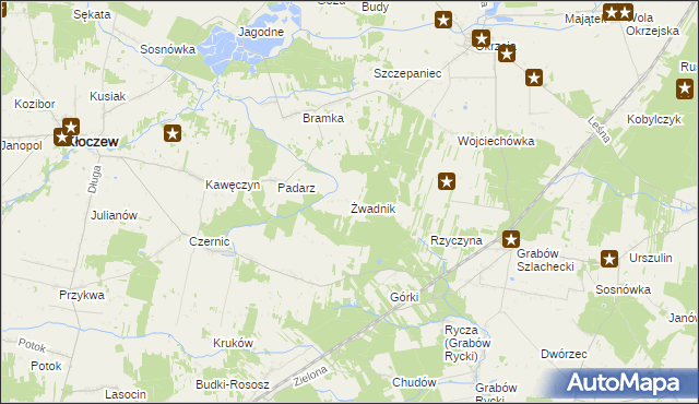 mapa Żwadnik, Żwadnik na mapie Targeo