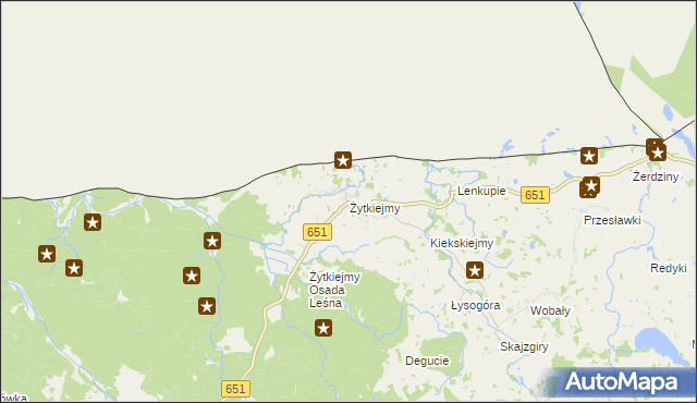 mapa Żytkiejmy, Żytkiejmy na mapie Targeo