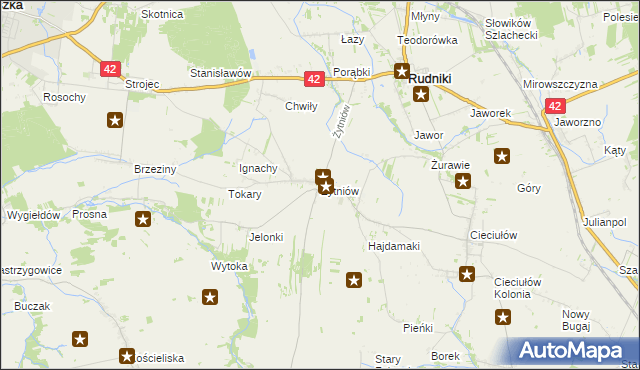 mapa Żytniów, Żytniów na mapie Targeo