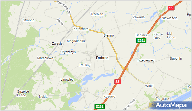 mapa Dobrcz, Dobrcz na mapie Targeo