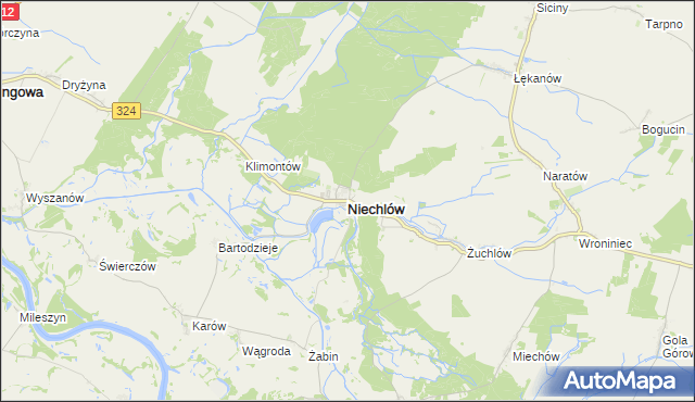 mapa Niechlów, Niechlów na mapie Targeo