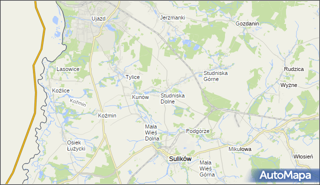 mapa Studniska Dolne, Studniska Dolne na mapie Targeo