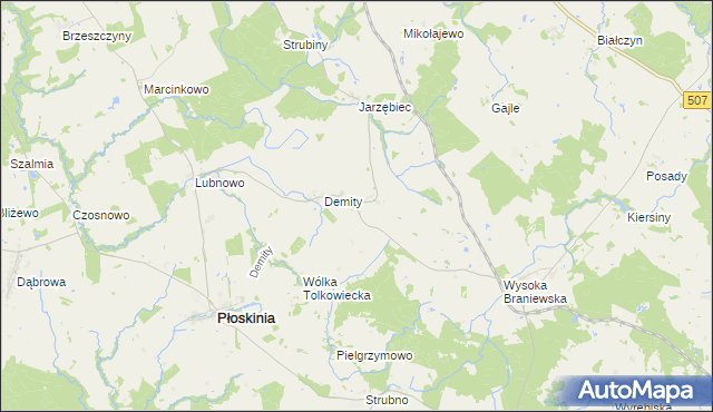 mapa Tolkowiec, Tolkowiec na mapie Targeo