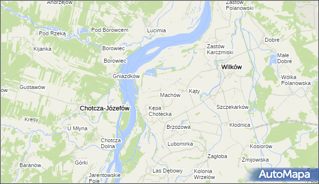mapa Machów, Machów na mapie Targeo