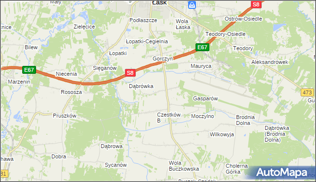 mapa Czestków A, Czestków A na mapie Targeo