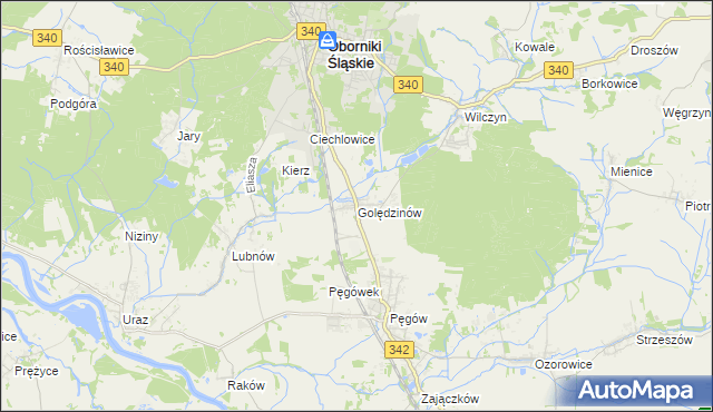 mapa Golędzinów, Golędzinów na mapie Targeo