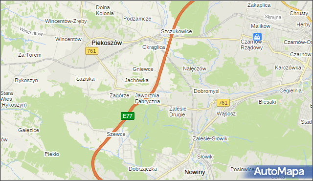 mapa Janów gmina Piekoszów, Janów gmina Piekoszów na mapie Targeo