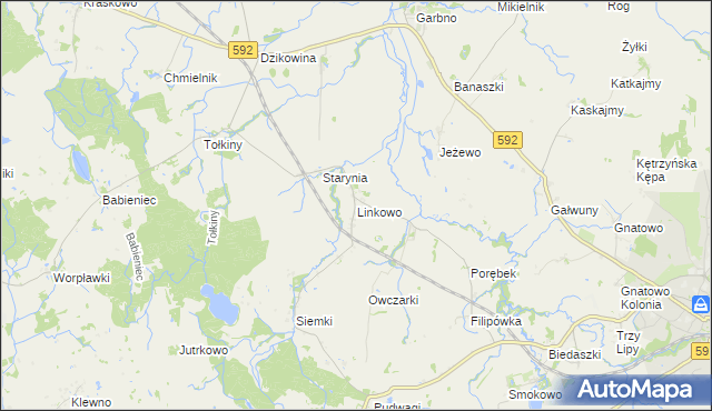 mapa Linkowo gmina Kętrzyn, Linkowo gmina Kętrzyn na mapie Targeo