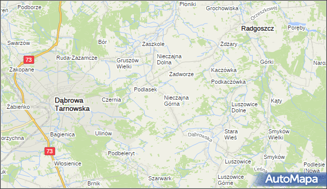 mapa Nieczajna Górna, Nieczajna Górna na mapie Targeo