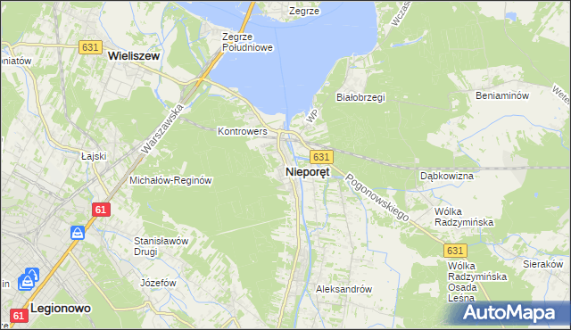 mapa Nieporęt, Nieporęt na mapie Targeo