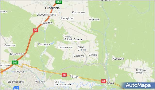 mapa Nowy Glinnik, Nowy Glinnik na mapie Targeo