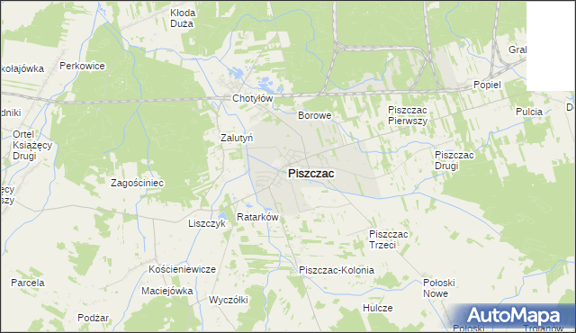 mapa Piszczac, Piszczac na mapie Targeo