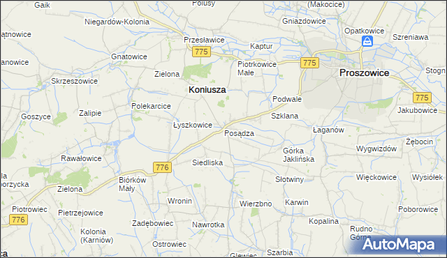 mapa Posądza, Posądza na mapie Targeo