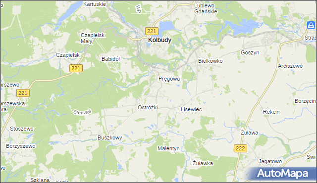 mapa Pręgowo Górne, Pręgowo Górne na mapie Targeo