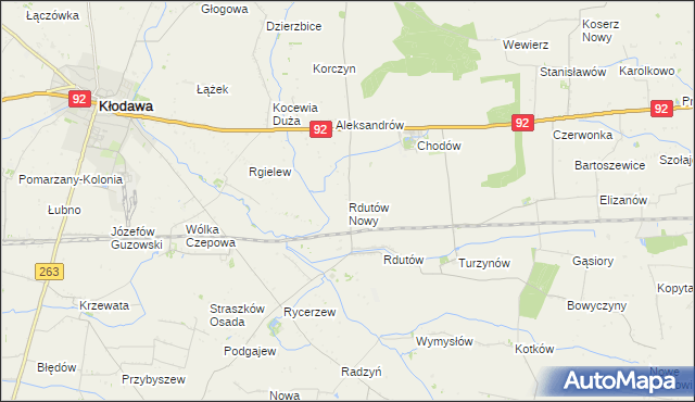 mapa Rdutów Nowy, Rdutów Nowy na mapie Targeo