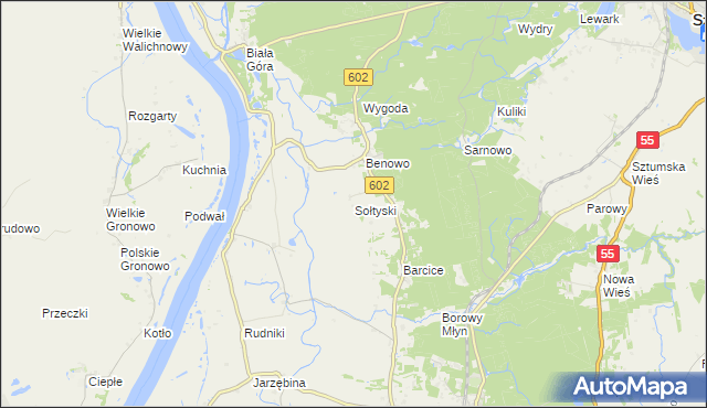 mapa Sołtyski, Sołtyski na mapie Targeo