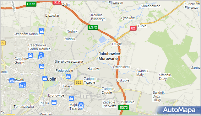 mapa Wólka powiat lubelski, Wólka powiat lubelski na mapie Targeo