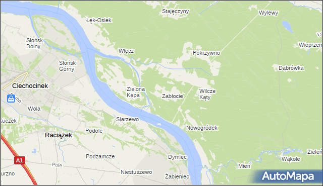 mapa Zabłocie gmina Czernikowo, Zabłocie gmina Czernikowo na mapie Targeo