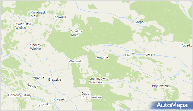 mapa Antonia gmina Łyse, Antonia gmina Łyse na mapie Targeo