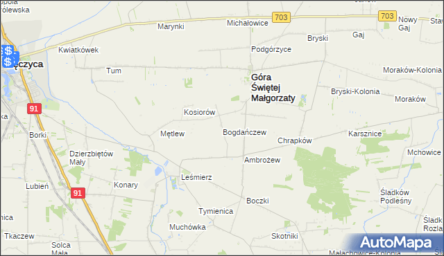 mapa Bogdańczew, Bogdańczew na mapie Targeo