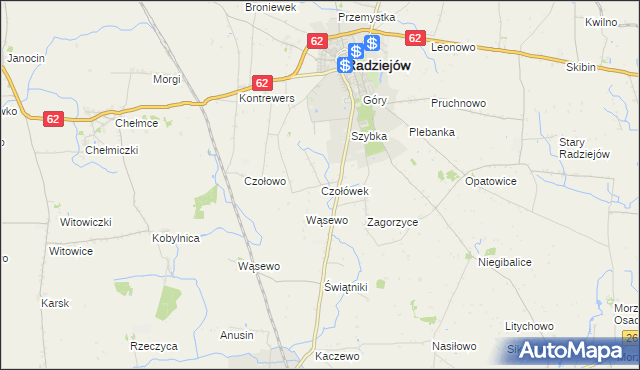 mapa Czołówek, Czołówek na mapie Targeo