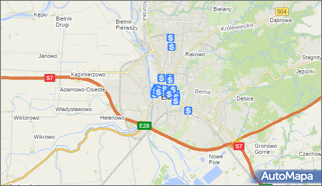 mapa Elbląga, Elbląg na mapie Targeo