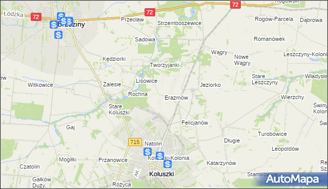 mapa Erazmów, Erazmów na mapie Targeo