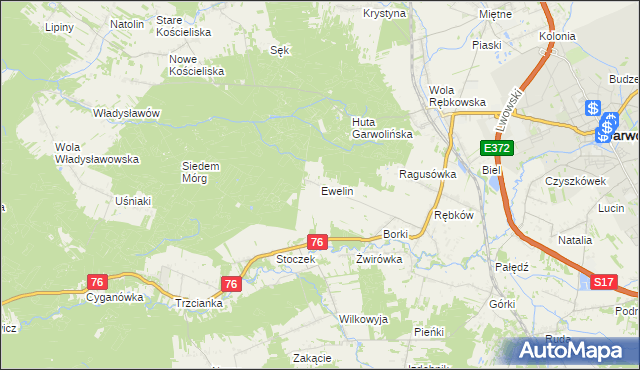 mapa Ewelin, Ewelin na mapie Targeo