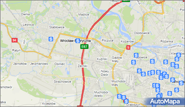 mapa Fabryczna, Fabryczna na mapie Targeo