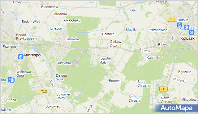 mapa Gałków Mały, Gałków Mały na mapie Targeo