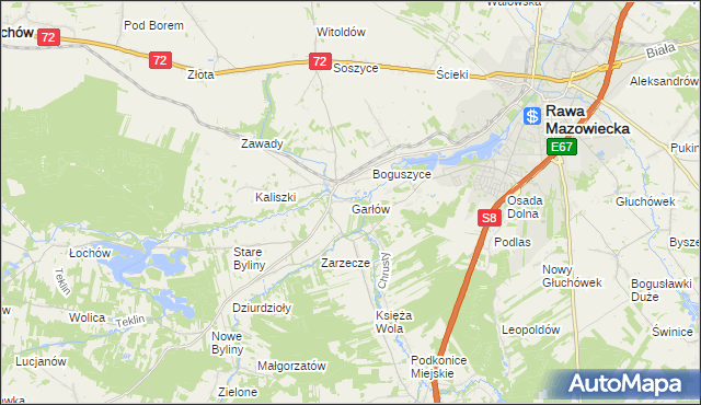 mapa Garłów, Garłów na mapie Targeo