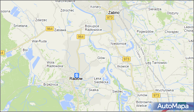 mapa Glów, Glów na mapie Targeo