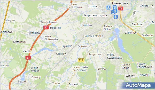 mapa Gołków, Gołków na mapie Targeo