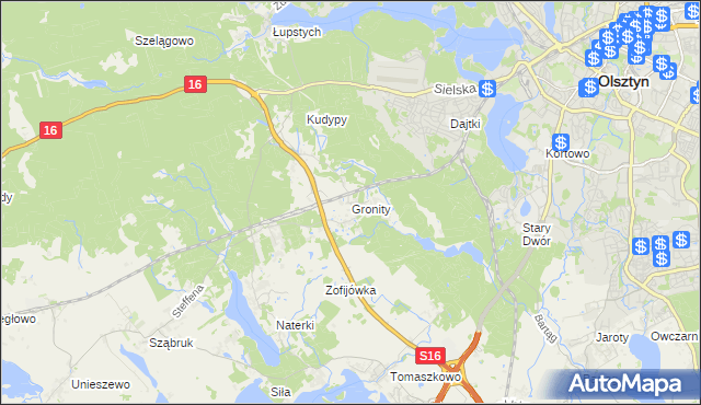 mapa Gronity, Gronity na mapie Targeo
