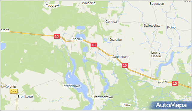 mapa Jabłonkowo, Jabłonkowo na mapie Targeo
