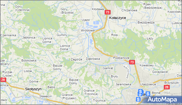 mapa Krajowice, Krajowice na mapie Targeo