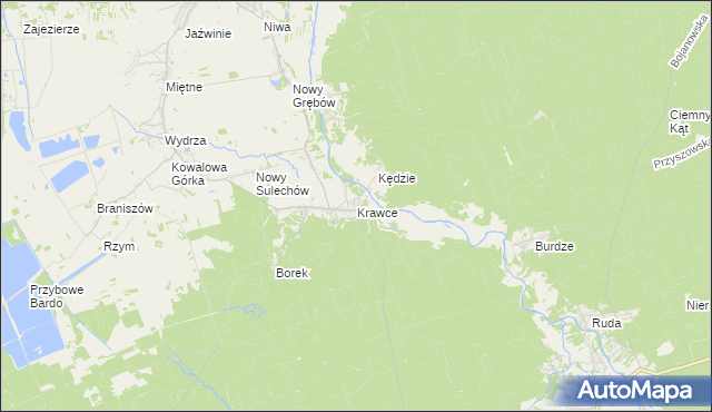 mapa Krawce, Krawce na mapie Targeo