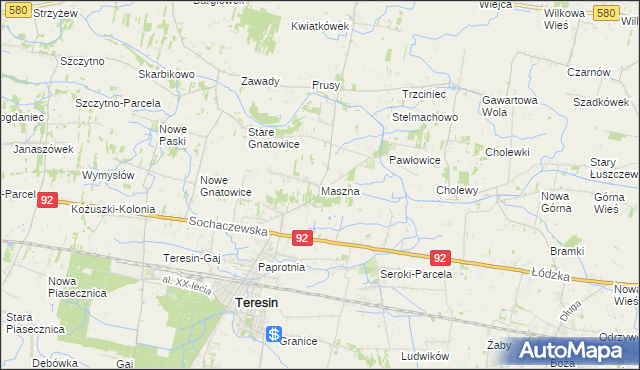 mapa Maszna, Maszna na mapie Targeo